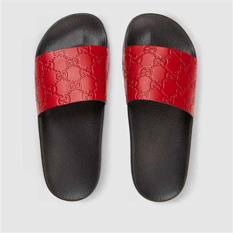 red gucci slides cheap|gucci slides nordstrom.